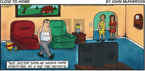 Close to Home on Sunday January 21, 2024 Comic Strip