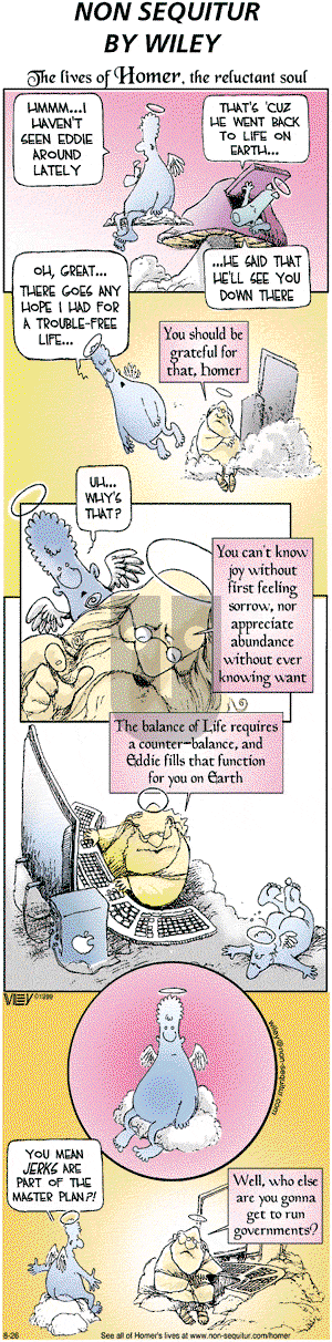 Non Sequitur on Sunday August 26, 2001 Comic Strip