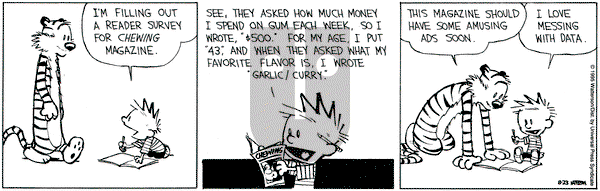 Calvin and Hobbes on Wednesday August 23, 1995 Comic Strip