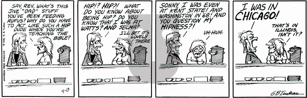 Doonesbury on Thursday April 13, 1972 Comic Strip