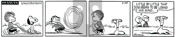 Peanuts on Saturday June 28, 1958 Comic Strip