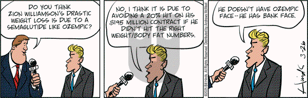 Tank McNamara on Wednesday March 26, 2025 Comic Strip