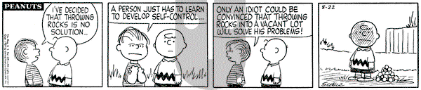 Peanuts on Saturday August 22, 1959 Comic Strip