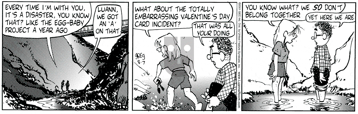 Luann - Tuesday August 7, 2001 Comic Strip