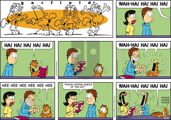 Garfield on Sunday April 7, 2013 Comic Strip