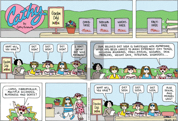 Cathy Classics - Sunday August 3, 2008 Comic Strip