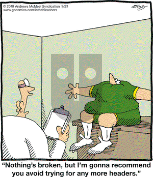 In the Bleachers on Saturday March 23, 2019 Comic Strip