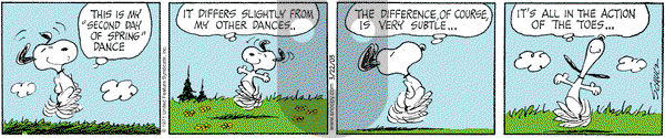 Peanuts on Saturday March 22, 2003 Comic Strip