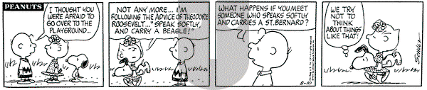 Peanuts on Saturday August 10, 1974 Comic Strip