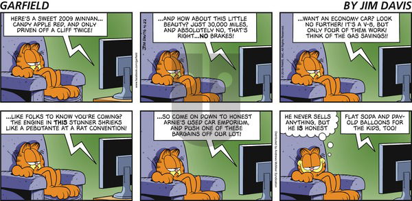 Garfield on Sunday April 22, 2018 Comic Strip