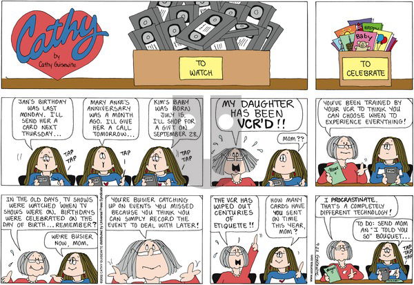 Cathy Classics on Sunday September 22, 2013 Comic Strip