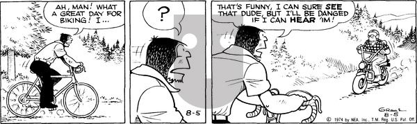 Alley Oop on Monday August 5, 1974 Comic Strip