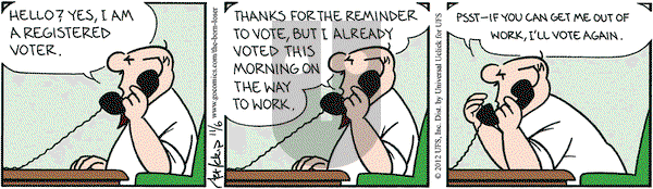 The Born Loser on Tuesday November 6, 2012 Comic Strip