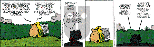Over the Hedge on Saturday July 14, 2012 Comic Strip