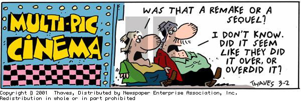 Frank and Ernest on Friday March 2, 2001 Comic Strip