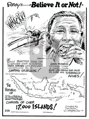 Ripley's Believe It or Not on Wednesday August 22, 2007 Comic Strip