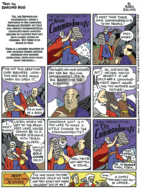 Tom the Dancing Bug on Saturday December 7, 2002 Comic Strip