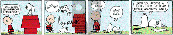 Peanuts on Tuesday January 6, 2004 Comic Strip