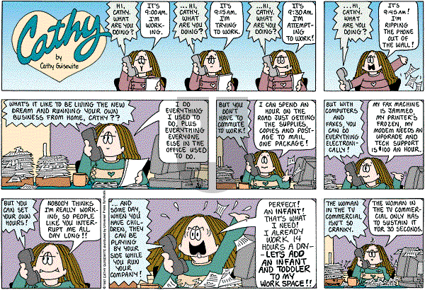 Cathy Classics - Sunday September 7, 1997 Comic Strip