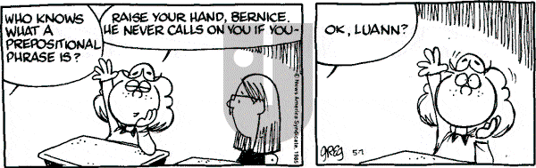 Luann on Tuesday May 7, 1985 Comic Strip