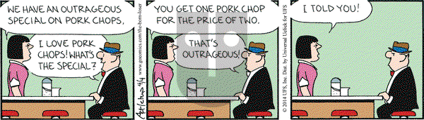 The Born Loser on Friday April 4, 2014 Comic Strip
