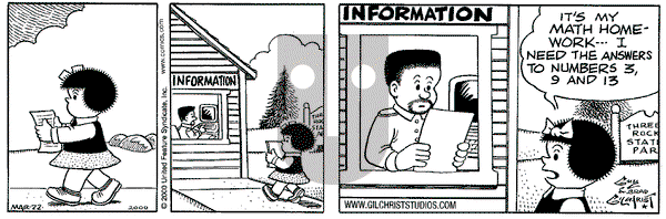 Nancy - Wednesday March 22, 2000 Comic Strip