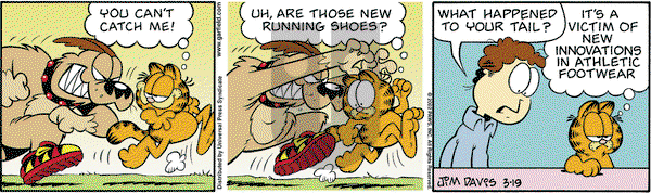 Garfield on Tuesday March 19, 2002 Comic Strip