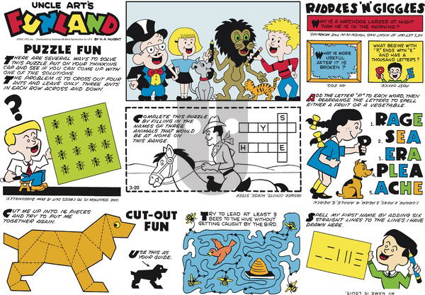 Uncle Art's Funland on Sunday March 20, 2022 Comic Strip