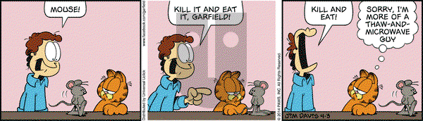 Garfield on Thursday April 3, 2014 Comic Strip