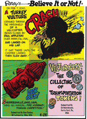 Ripley's Believe It or Not - Monday April 26, 2010 Comic Strip