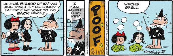 Nancy on Wednesday April 2, 2014 Comic Strip