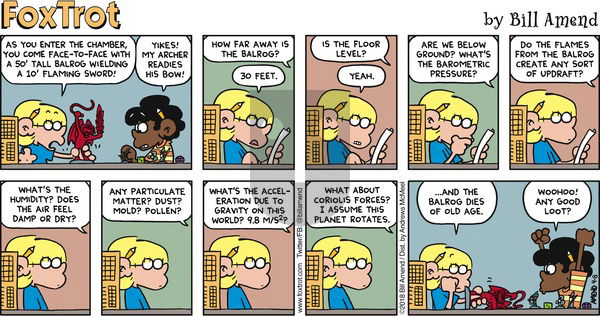 FoxTrot on Sunday April 8, 2018 Comic Strip