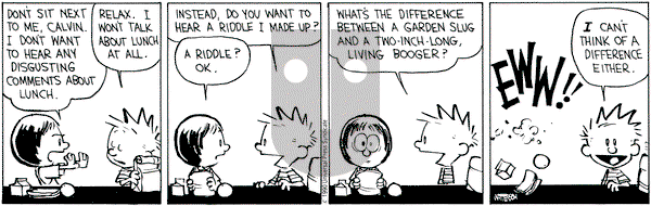 Calvin and Hobbes on Wednesday November 7, 1990 Comic Strip