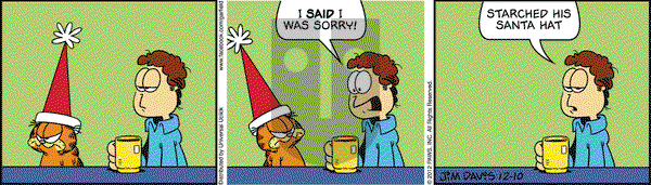 Garfield - Monday December 10, 2012 Comic Strip