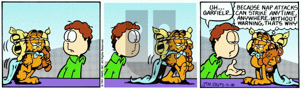 Garfield on Tuesday April 16, 1991 Comic Strip