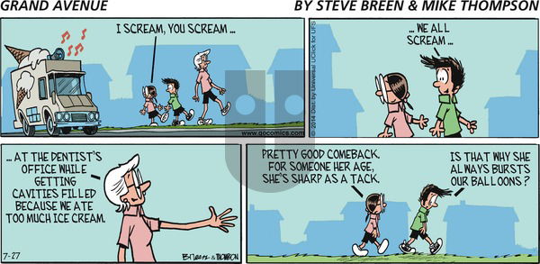 Grand Avenue on Sunday July 27, 2014 Comic Strip