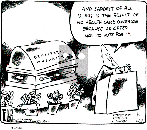 Tom Toles on Wednesday February 17, 2010 Comic Strip