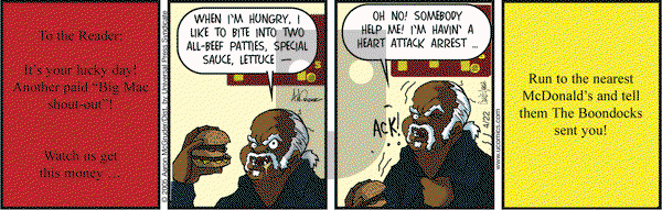 The Boondocks on Friday April 22, 2005 Comic Strip