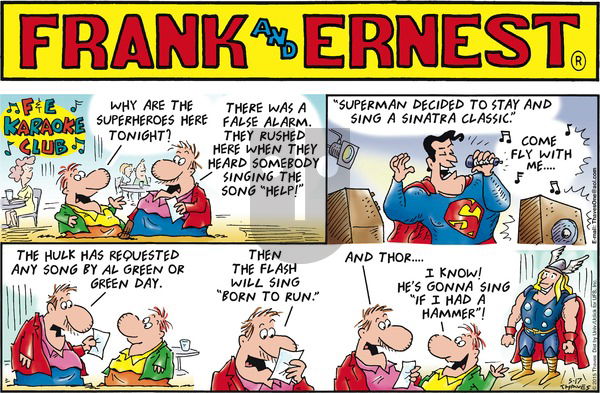 Frank and Ernest on Sunday May 17, 2015 Comic Strip