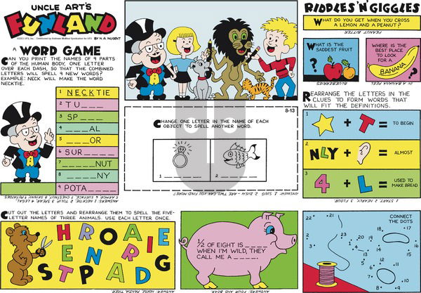Uncle Art's Funland on Sunday August 13, 2023 Comic Strip