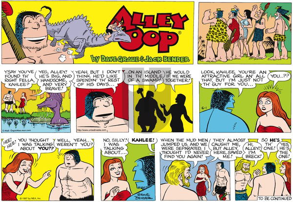 Alley Oop on Sunday June 1, 1997 Comic Strip