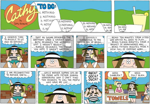 Cathy Classics on Sunday July 15, 2001 Comic Strip