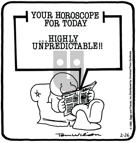 Ziggy - Monday February 26, 1990 Comic Strip
