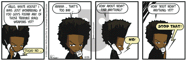The Boondocks - Thursday June 26, 2003 Comic Strip