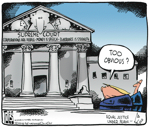 Tom Toles on Tuesday July 10, 2018 Comic Strip
