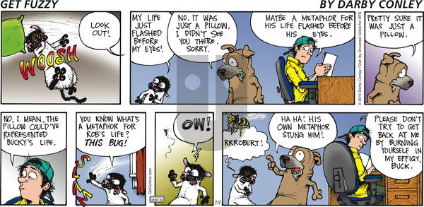 Get Fuzzy on Sunday July 7, 2013 Comic Strip