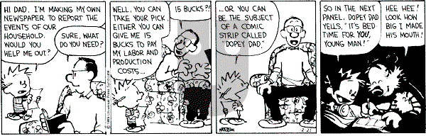 Calvin and Hobbes - Thursday December 21, 1989 Comic Strip
