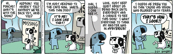 Pooch Cafe on Thursday March 27, 2014 Comic Strip