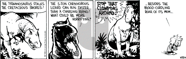 Calvin and Hobbes - Saturday November 19, 1988 Comic Strip