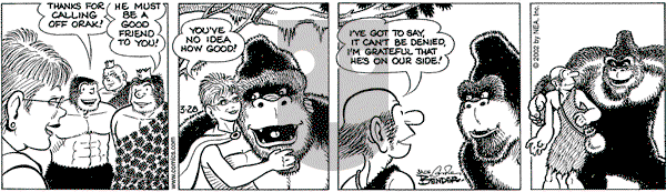 Alley Oop on Wednesday April 3, 2002 Comic Strip